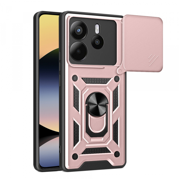 Husa pentru Xiaomi Redmi Note 14 4G (Regional), Techsuit, FlipCraft, Roz Husa pentru Xiaomi Redmi Note 14 4G (Regional), Techsuit, FlipCraft, Roz