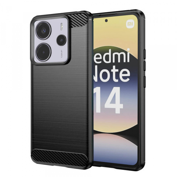 Husa pentru Xiaomi Redmi Note 14 4G (Regional), Techsuit, CarbonFiber, Neagra Husa pentru Xiaomi Redmi Note 14 4G (Regional), Techsuit, CarbonFiber, Neagra