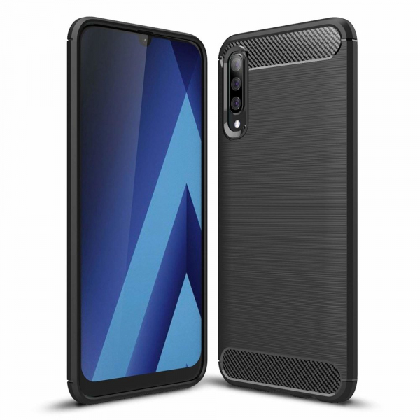 Husa pentru Samsung Galaxy A70 A705, OEM, Carbon, Neagra Husa pentru Samsung Galaxy A70 A705, OEM, Carbon, Neagra