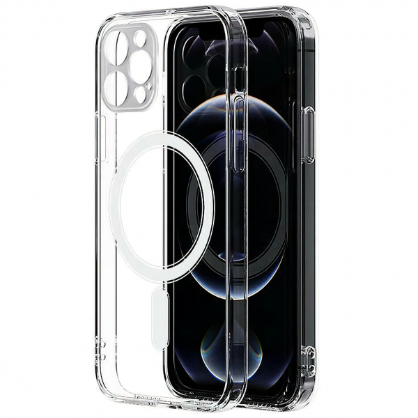 Husa MagSafe pentru Apple iPhone 13 Pro, OEM, Magnetic Antisoc, Transparenta Husa MagSafe pentru Apple iPhone 13 Pro, OEM, Magnetic Antisoc, Transparenta