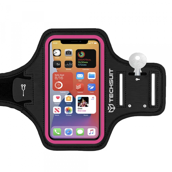 Husa Universala pentru Telefon max. 6.8inch, Techsuit, Sports TH20, Neagra