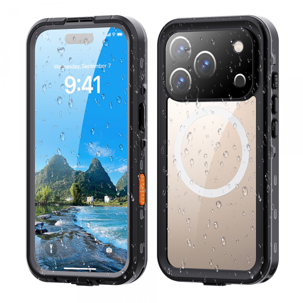 Husa Waterproof pentru Apple iPhone 17 Pro, ShellBox, Neagra Husa Waterproof pentru Apple iPhone 17 Pro, ShellBox, Neagra