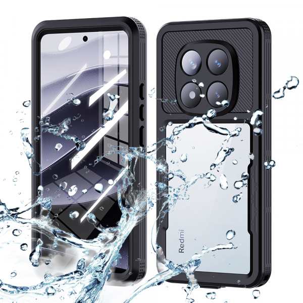 Husa Waterproof pentru Xiaomi Poco X7 / Redmi Note 14 Pro 5G, ShellBox, Neagra Husa Waterproof pentru Xiaomi Poco X7 / Redmi Note 14 Pro 5G, ShellBox, Neagra