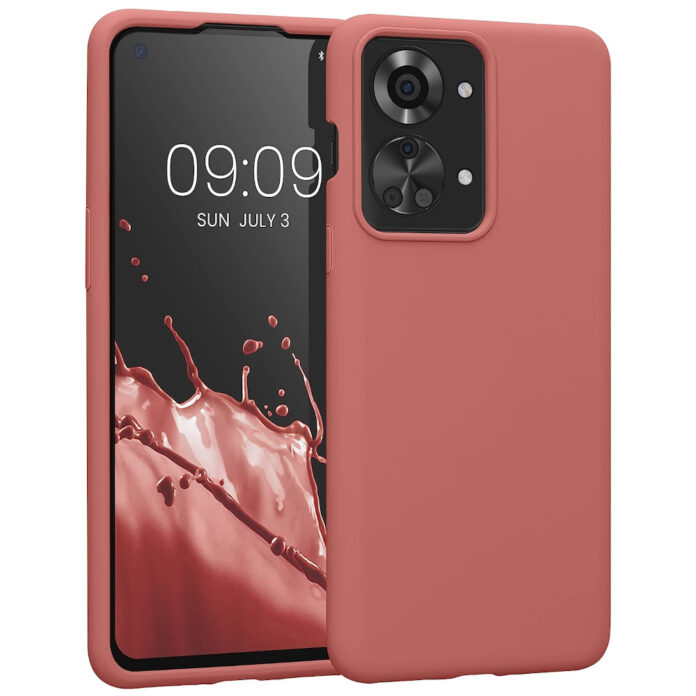 Husa Kwmobile pentru OnePlus Nord 2T, Silicon, Roz, 58764.193 Husa Kwmobile pentru OnePlus Nord 2T, Silicon, Roz, 58764.193