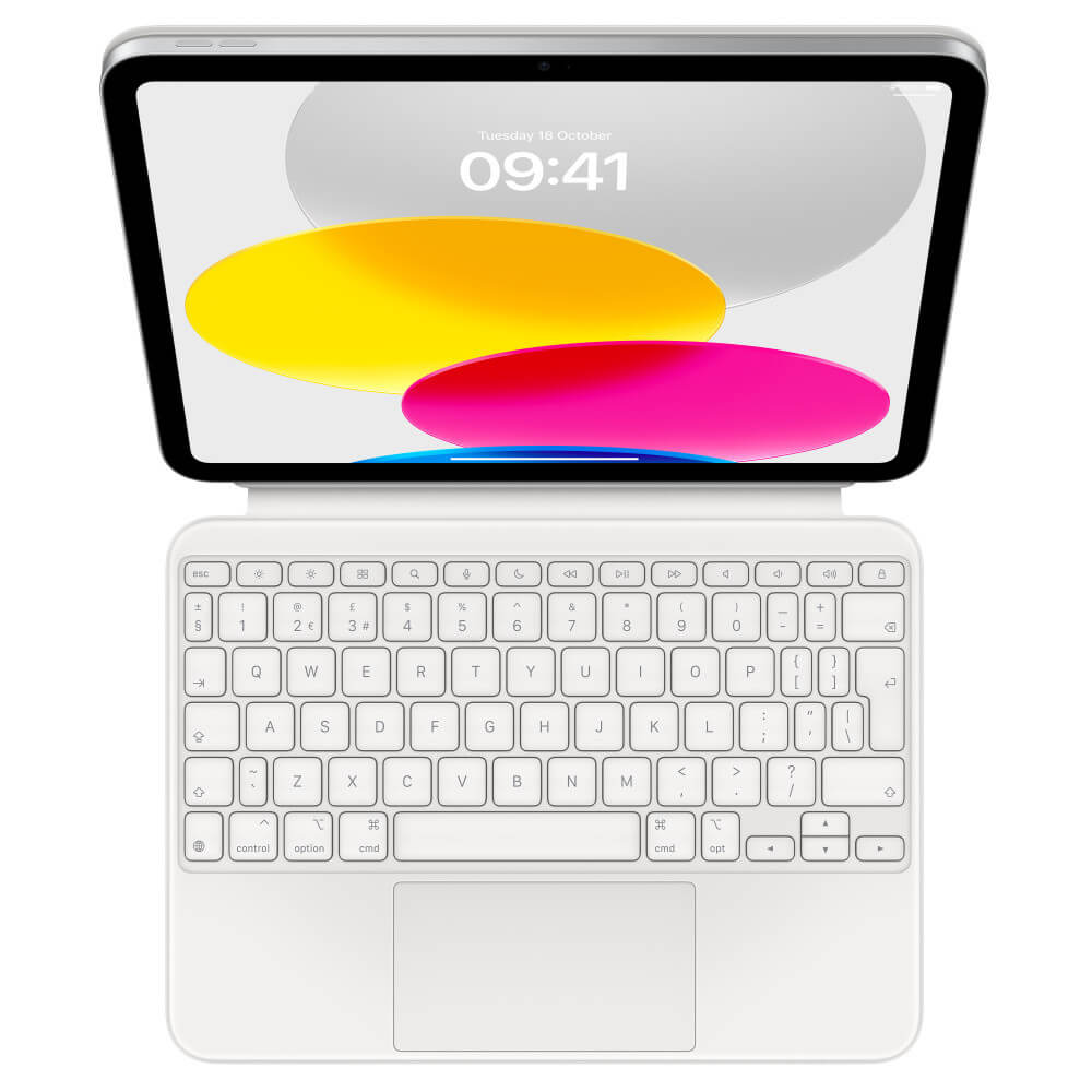 Husa cu tastatura Apple Magic Keyboard pentru iPad (gen. 10), layout INT EN, Alb Husa cu tastatura Apple Magic Keyboard pentru iPad (gen. 10), layout INT EN, Alb