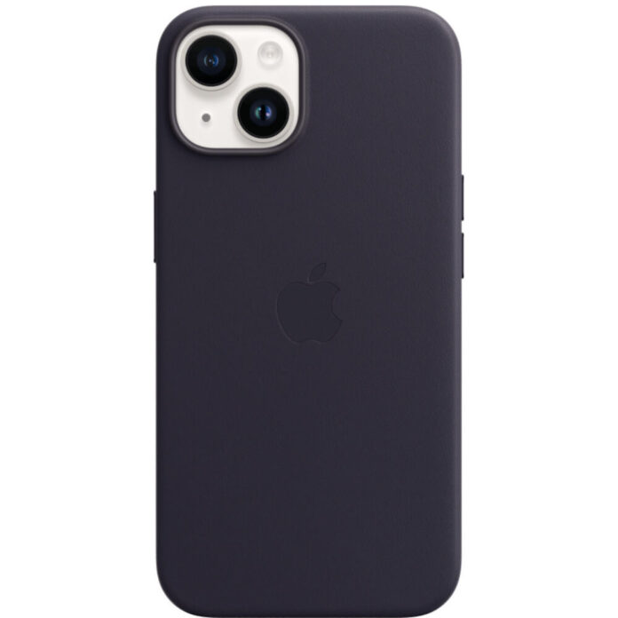 Husa de protectie Apple Leather Case with MagSafe pentru iPhone 14, Ink Husa de protectie Apple Leather Case with MagSafe pentru iPhone 14, Ink