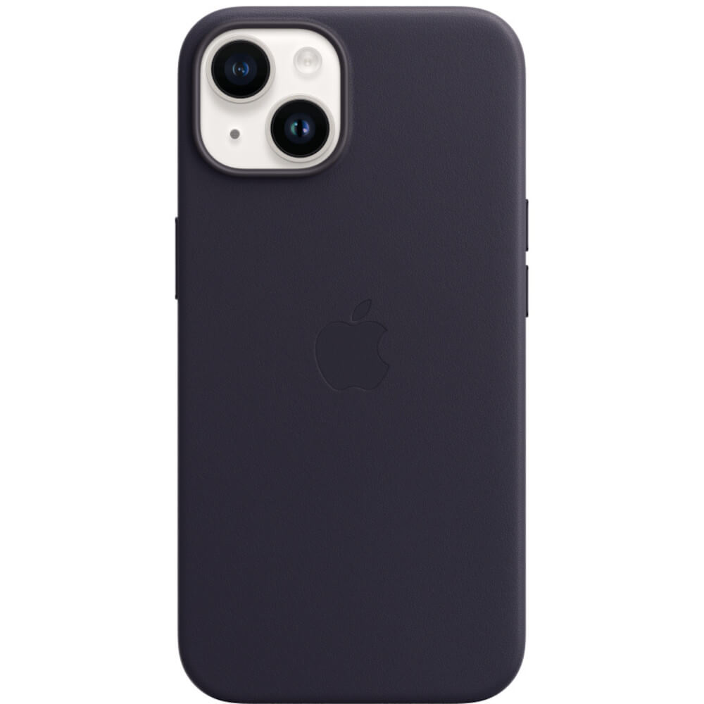 Husa de protectie Apple Leather Case with MagSafe pentru iPhone 14, Ink Husa de protectie Apple Leather Case with MagSafe pentru iPhone 14, Ink