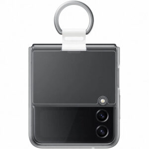 Husa de protectie Samsung Clear Cover with Ring pentru Galaxy Z Flip4, Transparent Husa de protectie Samsung Clear Cover with Ring pentru Galaxy Z Flip4, Transparent