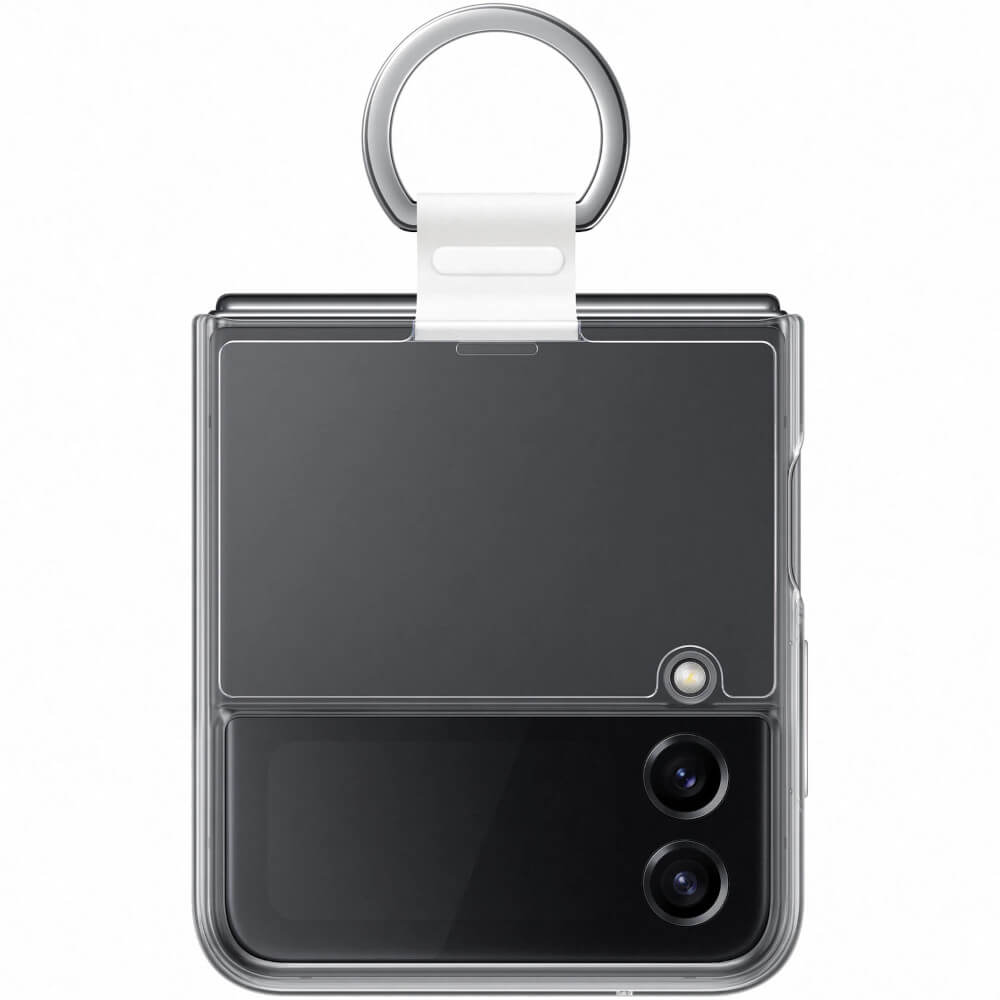Husa de protectie Samsung Clear Cover with Ring pentru Galaxy Z Flip4, Transparent Husa de protectie Samsung Clear Cover with Ring pentru Galaxy Z Flip4, Transparent