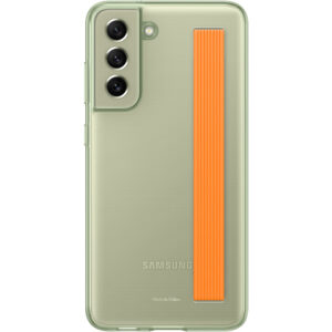 Husa de protectie Samsung Slim Strap Cover pentru Galaxy S21 FE, Olive Green Husa de protectie Samsung Slim Strap Cover pentru Galaxy S21 FE, Olive Green