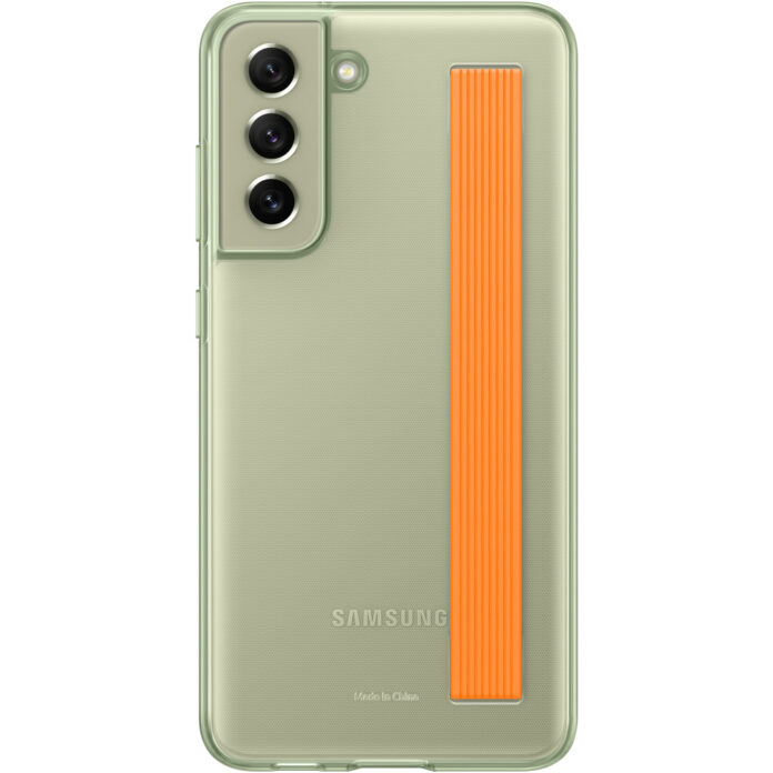 Husa de protectie Samsung Slim Strap Cover pentru Galaxy S21 FE, Olive Green Husa de protectie Samsung Slim Strap Cover pentru Galaxy S21 FE, Olive Green