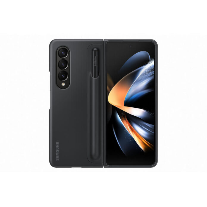 Husa de protectie Samsung Standing Cover with Pen pentru Galaxy Z Fold4, Negru Husa de protectie Samsung Standing Cover with Pen pentru Galaxy Z Fold4, Negru