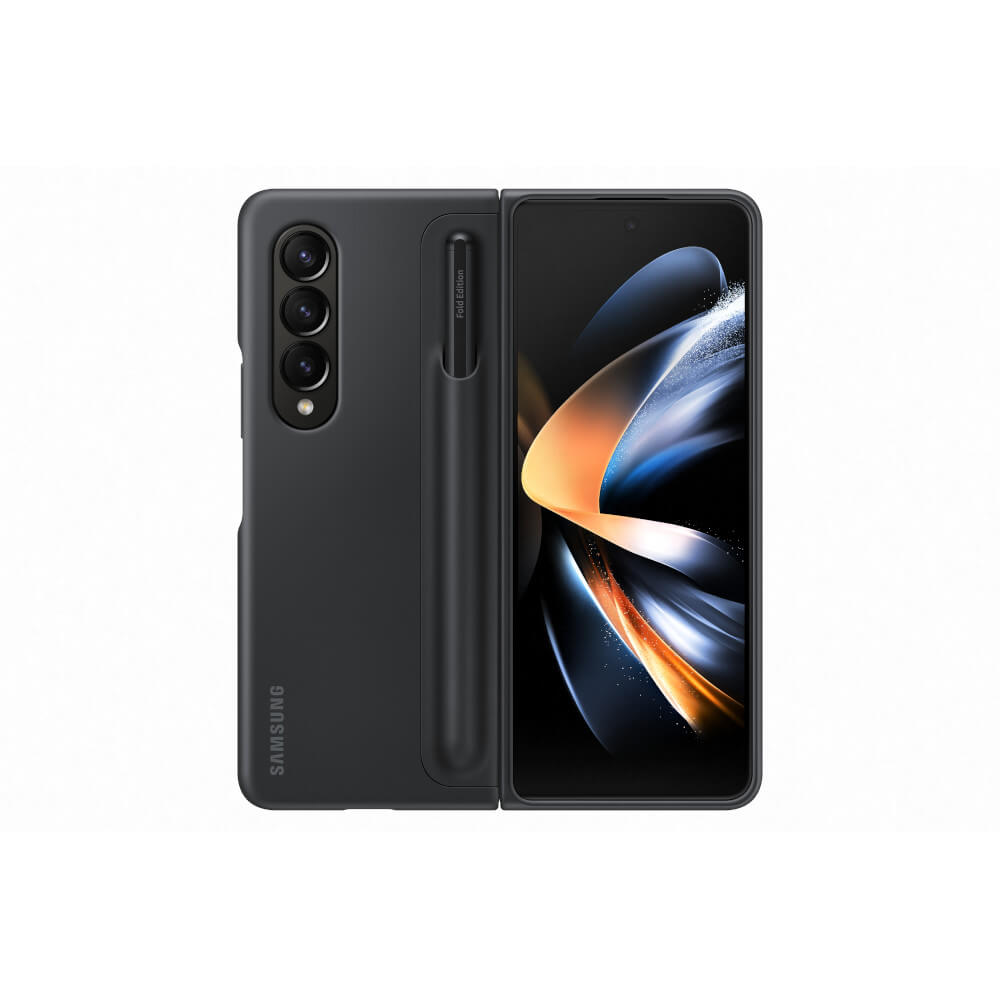 Husa de protectie Samsung Standing Cover with Pen pentru Galaxy Z Fold4, Negru Husa de protectie Samsung Standing Cover with Pen pentru Galaxy Z Fold4, Negru