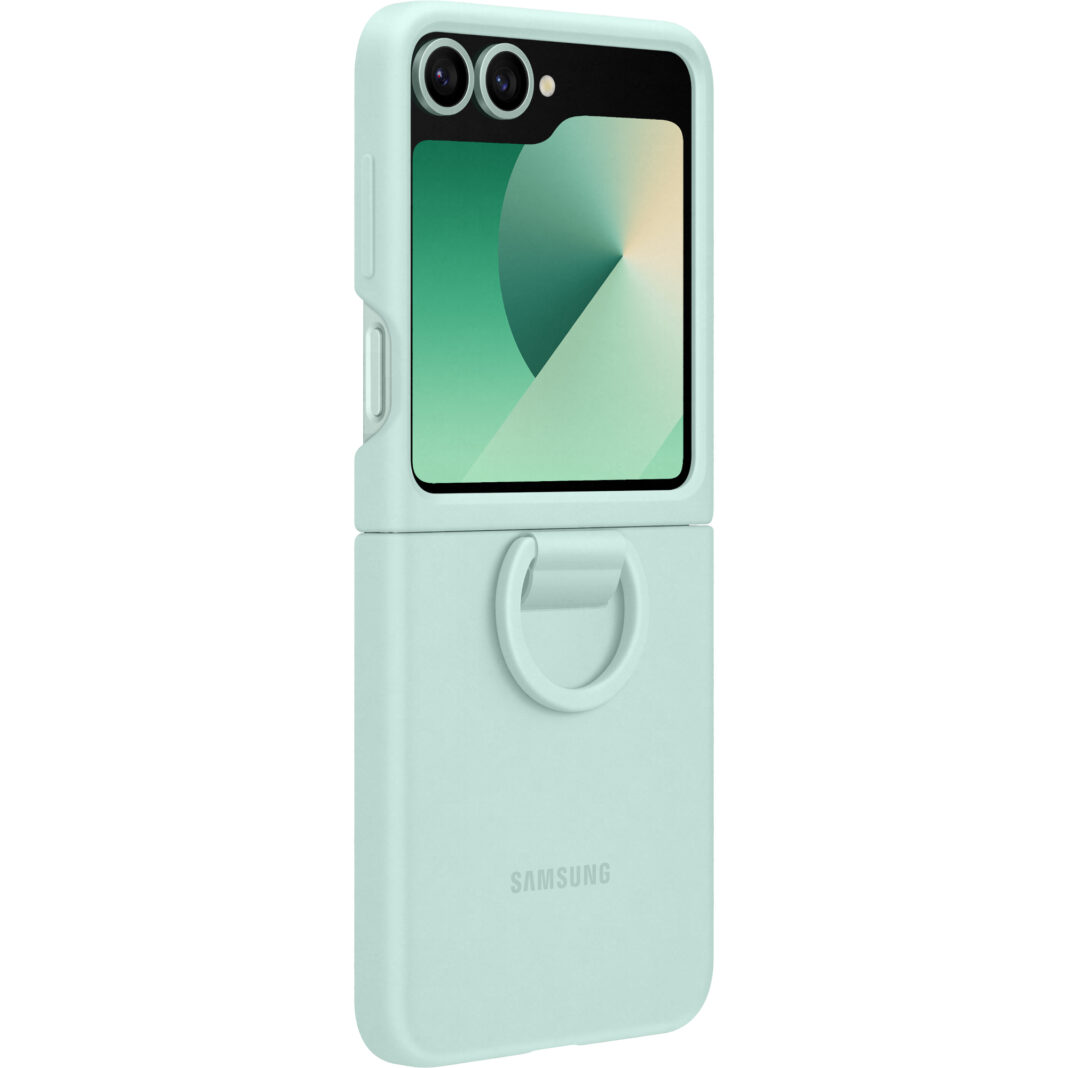 Husa Samsung Silicone Case pentru Galaxy Z Flip 6, Gri