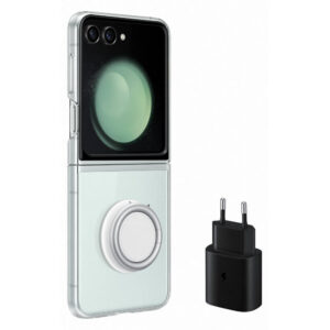 Husa de protectie Samsung pentru Galaxy Z Flip5, Incarcator retea 25W, Transparent Husa de protectie Samsung pentru Galaxy Z Flip5, Incarcator retea 25W, Transparent