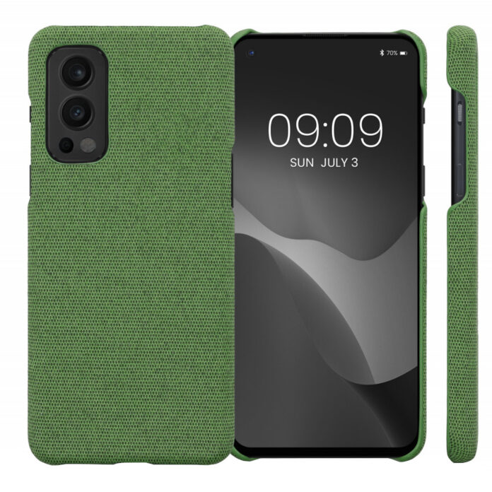 Husa Kwmobile pentru OnePlus Nord 2 5G, Textil, Verde, 57448.07 Husa Kwmobile pentru OnePlus Nord 2 5G, Textil, Verde, 57448.07