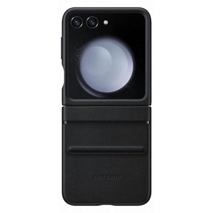 Husa de protectie Samsung pentru Galaxy Z Flip5, Flap-Eco Leather, Crem Husa de protectie Samsung pentru Galaxy Z Flip5, Flap-Eco Leather, Crem