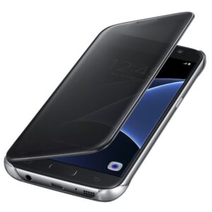 Husa Clear View Cover Samsung pentru Galaxy S7, Auriu Husa Clear View Cover Samsung pentru Galaxy S7, Auriu