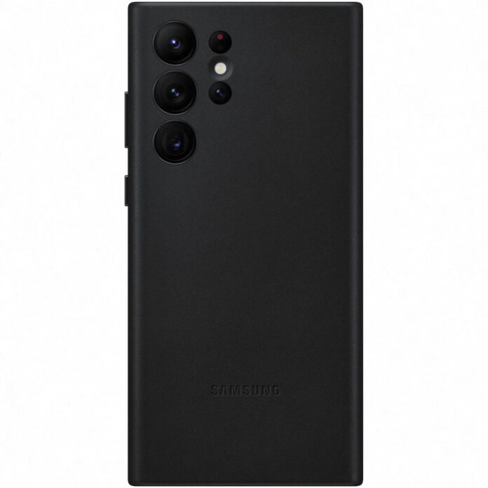 Husa de protectie Samsung Leather Cover pentru Galaxy S22 Ultra, Negru Husa de protectie Samsung Leather Cover pentru Galaxy S22 Ultra, Negru