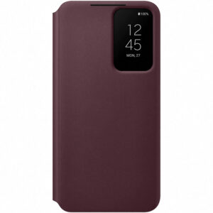 Husa de protectie Samsung Smart Clear View Cover pentru Galaxy S22, Burgundy Husa de protectie Samsung Smart Clear View Cover pentru Galaxy S22, Burgundy