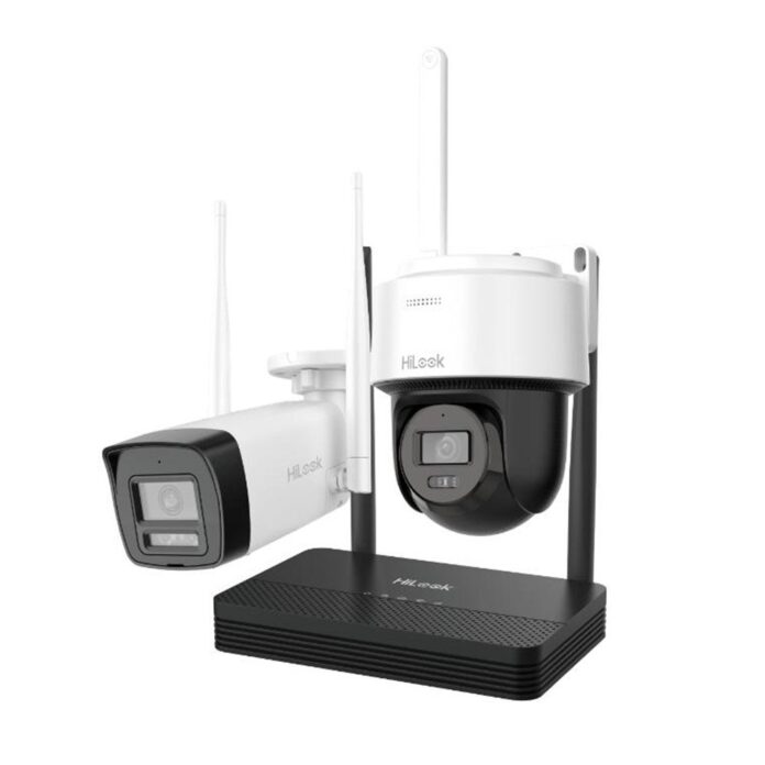Kit supraveghere WiFi mixt HikVision Easy-Link HiLook IKS-2044BPH-PH/W, 4MP, 2.8 mm, IR 30 / 25 m, lumina alba 25 m, microfon, difuzor, detectie miscare, slot card Kit supraveghere WiFi mixt HikVision Easy-Link HiLook IKS-2044BPH-PH/W, 4MP, 2.8 mm, IR 30 / 25 m, lumina alba 25 m, microfon, difuzor, detectie miscare, slot card