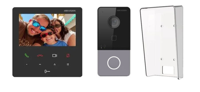 Kit videointerfon IP Hikvision DS-KIS606-P, 2MP HD, lumina IR, Wi-Fi 2.4GHz, microfon incorporat Kit videointerfon IP Hikvision DS-KIS606-P, 2MP HD, lumina IR, Wi-Fi 2.4GHz, microfon incorporat