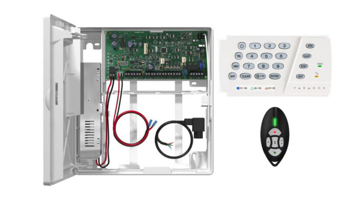 Centrala alarma Pradox Magellan MG5075 cu telecomanda REM2 si tastatura K636, MG5075+REM2+K636 Centrala alarma Pradox Magellan MG5075 cu telecomanda REM2 si tastatura K636, MG5075+REM2+K636