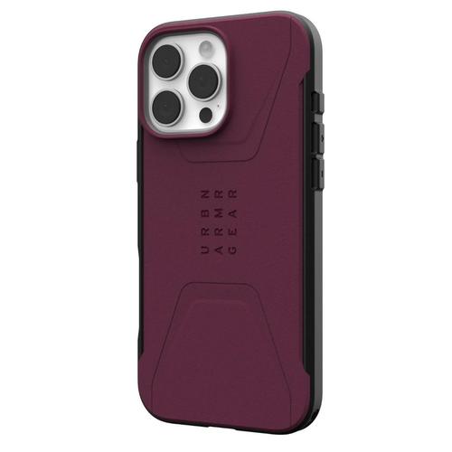 Husa Civilian Magsafe UAG pentru iPhone 16 Pro Max, Visiniu Husa Civilian Magsafe UAG pentru iPhone 16 Pro Max, Visiniu