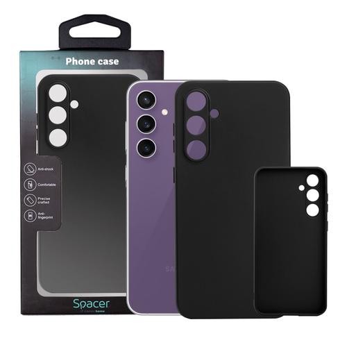 Husa de protectie Spacer pentru Samsung Galaxy S23 FE, material flexibil TPU, Negru Husa de protectie Spacer pentru Samsung Galaxy S23 FE, material flexibil TPU, Negru