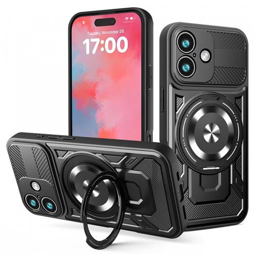 Husa Techsuit RuggedCam pentru Apple iPhone 17, Neagra Husa Techsuit RuggedCam pentru Apple iPhone 17, Neagra