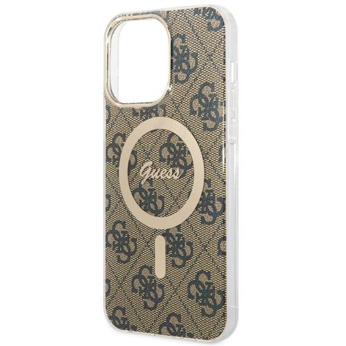 Husa Protectie Spate Guess 4G MagSafe Apple iPhone 15 Pro (Maro) Husa Protectie Spate Guess 4G MagSafe Apple iPhone 15 Pro (Maro)