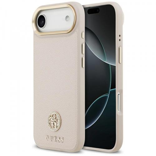 Husa MagSafe pentru Apple iPhone Air, Guess, Grained Strass Logo, Roz Husa MagSafe pentru Apple iPhone Air, Guess, Grained Strass Logo, Roz