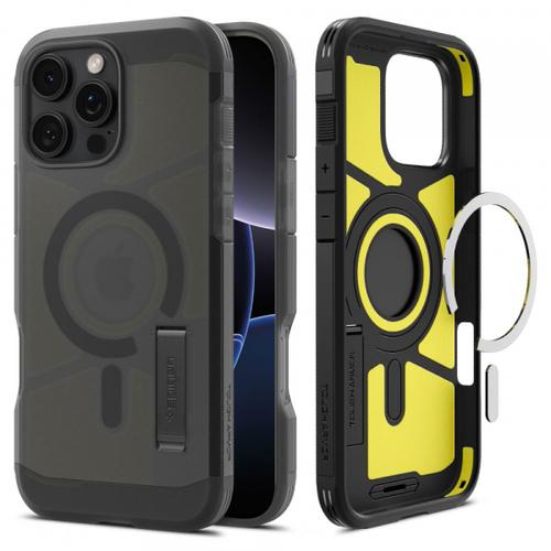 Husa MagSafe pentru Apple iPhone 16 Pro Max, Spigen, Tough Armor, Neagra Satinata Husa MagSafe pentru Apple iPhone 16 Pro Max, Spigen, Tough Armor, Neagra Satinata