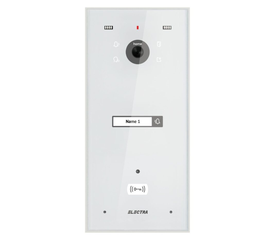 Post exterior videointerfon, 1 familie, alb, montaj ingropat, Electra VPH.01F03.ELWTL
