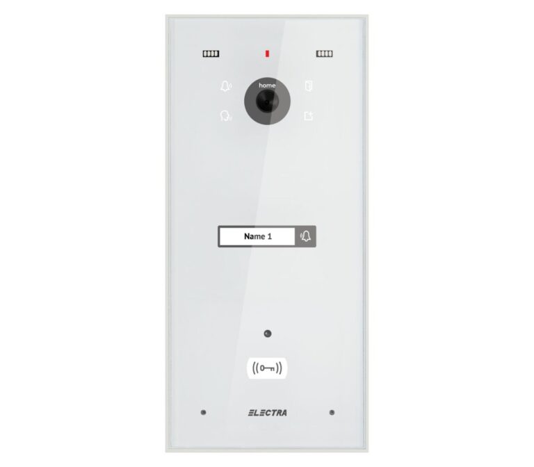Post exterior videointerfon, 1 familie, alb, montaj ingropat, Electra VPH.01F03.ELWTL
