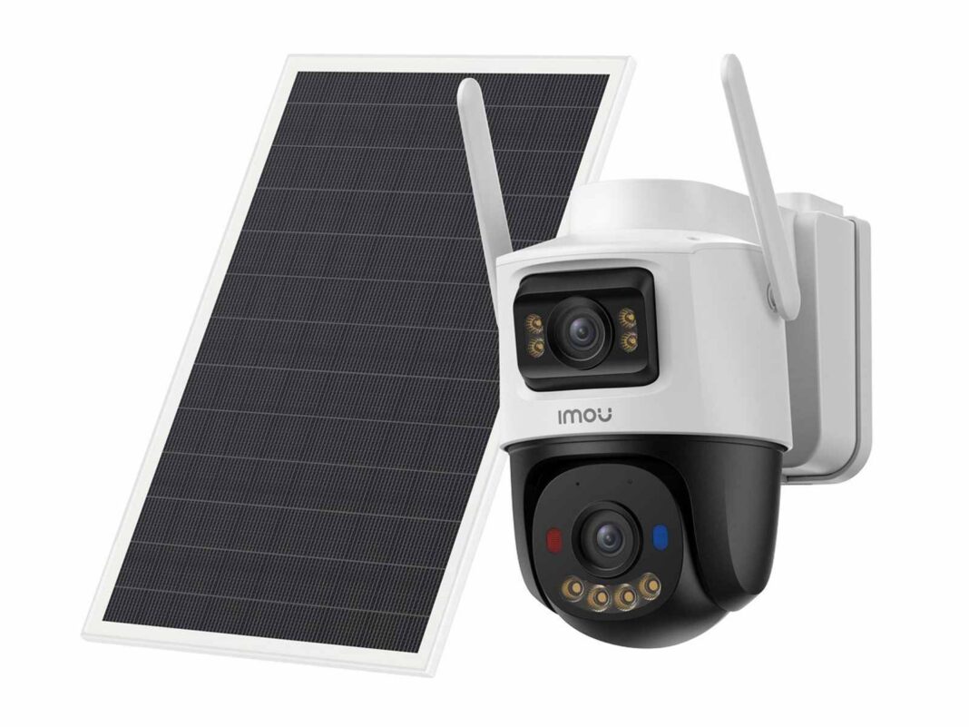 Camera supraveghere cu panou solar, baterie si slot card SIM 4G LTE Imou AOV Dual, 10MP (2x5MP), Wi-Fi 6, alarma, IR 25m, rotire si inclinare din aplicatie, audio bidirectional, slot microSD, IPC-SA70F-10M0T2-EU/FSP008