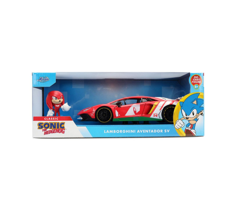 JADA SONIC ARICIUL SET FIGURINA SONIC SI MASINUTA METALICA LAMBORGHINI AVENTADOR SV SCARA 1 LA 24 JADA SONIC ARICIUL SET FIGURINA SONIC SI MASINUTA METALICA LAMBORGHINI AVENTADOR SV SCARA 1 LA 24