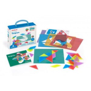 Joc creativ Tangram traditional cu piese translucide Joc creativ Tangram traditional cu piese translucide