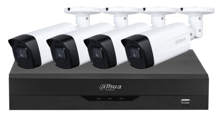 Kit camere supraveghere exterior profesionale 4 camere IR 80M, lentila 3.6 mm, DVR WizSense, Dahua KIT-DAH-1080-80-I3 Kit camere supraveghere exterior profesionale 4 camere IR 80M, lentila 3.6 mm, DVR WizSense, Dahua KIT-DAH-1080-80-I3