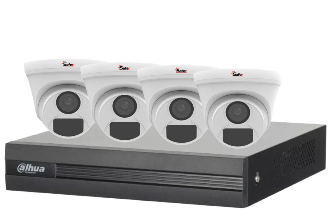 Kit de supraveghere, 4 camere interior 2MP Full HD, 2.8mm, IR 20 metri si DVR 4 canale, Dahua KIT-4X-2MPD28IR20