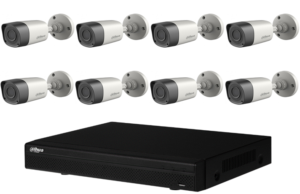 Kit 8 Camere Supraveghere exterior Dahua bullet HDCVI 2MP, 3.6mm, Smart IR 20m, DVR 8 canale Kit 8 Camere Supraveghere exterior Dahua bullet HDCVI 2MP, 3.6mm, Smart IR 20m, DVR 8 canale