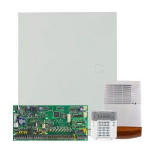 Kit alarma antiefractie Paradox Spectra SP6000+K32+SL-900B, 2 partitii, 8-32 zone, 32 utilizatori, cutie cu traf Kit alarma antiefractie Paradox Spectra SP6000+K32+SL-900B, 2 partitii, 8-32 zone, 32 utilizatori, cutie cu traf