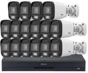 Kit de supraveghere video de exterior, 16 camere 5 MP, LED Alb 20m, DVR 16 canale, Safer, KITSAF-16X-5MP28I40 Kit de supraveghere video de exterior, 16 camere 5 MP, LED Alb 20m, DVR 16 canale, Safer, KITSAF-16X-5MP28I40