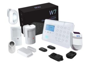 Kit sistem alarma wireless antiefractie Heyi, GSM, Wi-Fi, 2 zone, priza, detector si senzor miscare, sirena exterior, KIT HY-W7-03 Kit sistem alarma wireless antiefractie Heyi, GSM, Wi-Fi, 2 zone, priza, detector si senzor miscare, sirena exterior, KIT HY-W7-03
