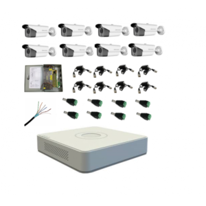 Kit sistem complet 8 camere supraveghere exterior HIKVISION FULL HD 80 m IR Kit sistem complet 8 camere supraveghere exterior HIKVISION FULL HD 80 m IR