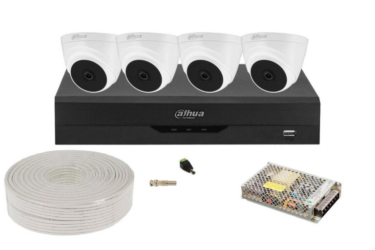 Kit supraveghere video complet cu 4 camere interior 2MP Safer, DVR 4 canale, Dahua KIT5MPINT-DAH-1