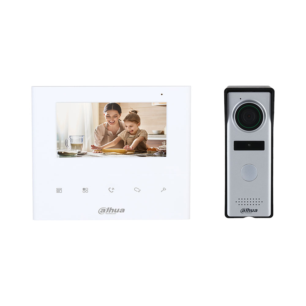 Kit videointerfon Dahua KTA04, 1.3 MP, 1 familie, auto IR, 4.3 inch, aparent Kit videointerfon Dahua KTA04, 1.3 MP, 1 familie, auto IR, 4.3 inch, aparent