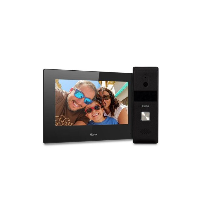 Kit videointerfon hibrid IP WiFi Hikvision HiLook VI-K23P, 2MP, touchscreen, 2.4GHz, ecran 7 inch, 1 familie, aparent, PoE Kit videointerfon hibrid IP WiFi Hikvision HiLook VI-K23P, 2MP, touchscreen, 2.4GHz, ecran 7 inch, 1 familie, aparent, PoE