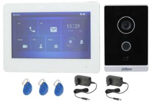 Kit videointerfon IP cu post extern wireless, HD acces card Mifare, monitor 7 inci cablat, Dahua KITMM72AA Kit videointerfon IP cu post extern wireless, HD acces card Mifare, monitor 7 inci cablat, Dahua KITMM72AA