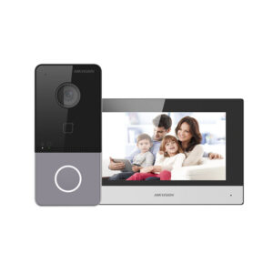 Kit videointerfon IP WiFi Hikvision DS-KIS603-P, 2 MP, 7 inch, Mifare, 2.4 GHz, 1 familie, aparent Kit videointerfon IP WiFi Hikvision DS-KIS603-P, 2 MP, 7 inch, Mifare, 2.4 GHz, 1 familie, aparent